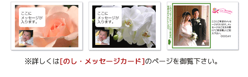 詳しくはのし・メッセージカードのページを御覧下さい